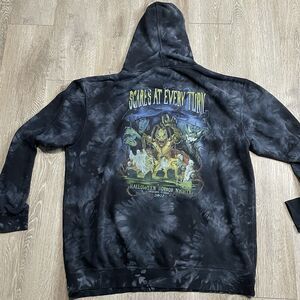 Universal Studios 2022 Halloween Horror Hoodie Adult 3XL Tie Dye Pullover Gray